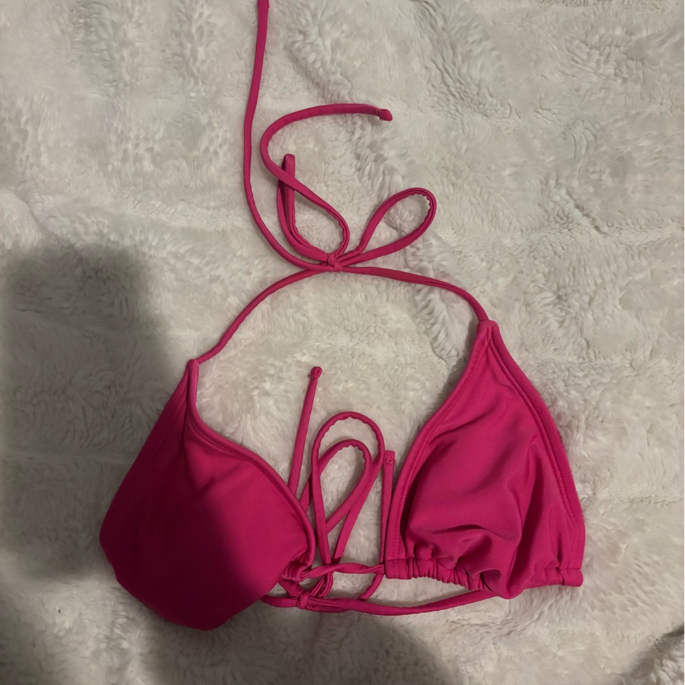 Pink Triangle Bikini Top